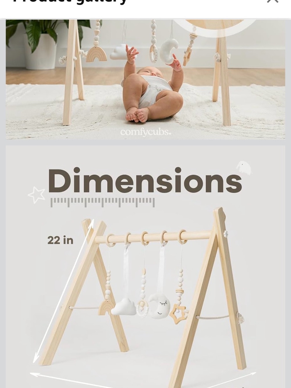Comfy Cubs Baby Play Gym